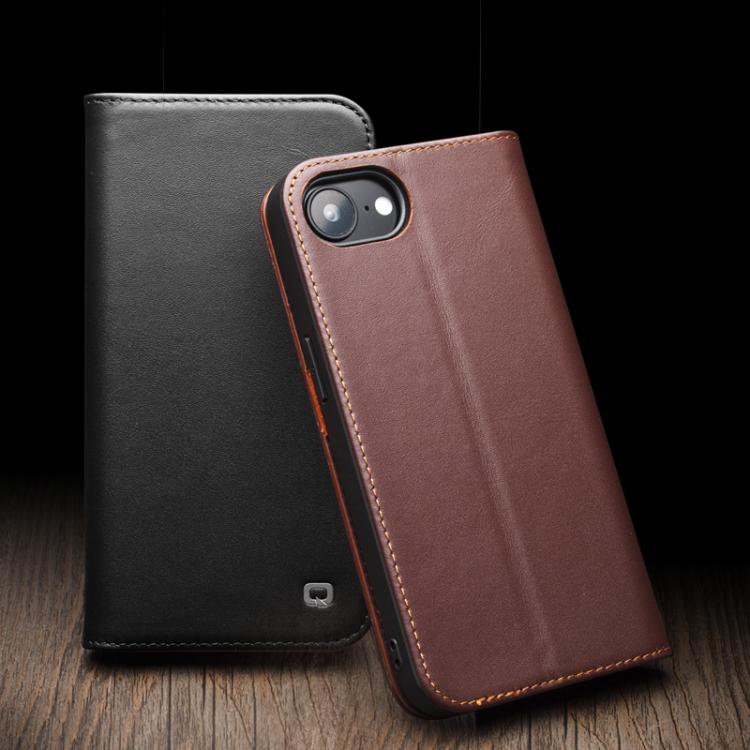 For iPhone 16e QIALINO Classic Gen2 Genuine Leather Phone Case(Brown) - free shipping - PMc TechLife - Order now!