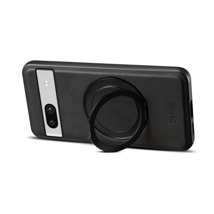 For Google Pixel 7a Denior A14 Skin Feel Rotating Holder MagSafe Phone Case(Black) - free shipping - PMC TechLife - Order now!