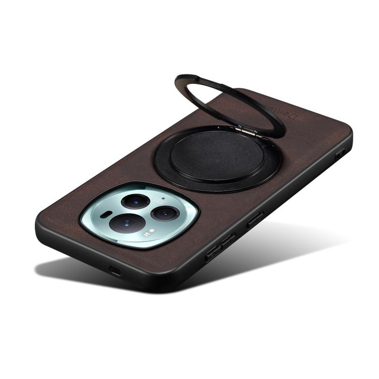 For Honor Magic6 Pro Denior A14 Skin Feel Rotating Holder MagSafe Phone Case(Brown) - free shipping - PMC TechLife - Order now!