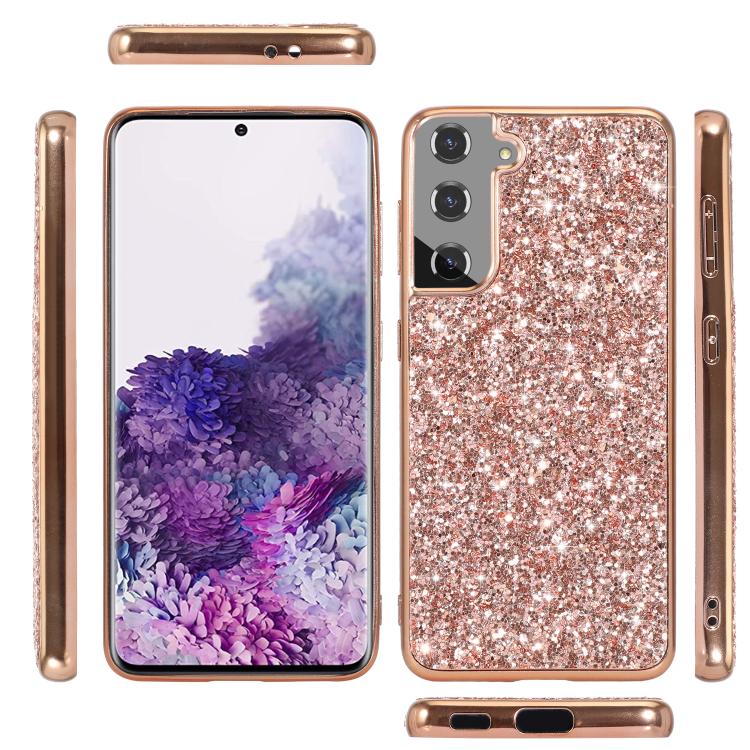 For Samsung Galaxy S25 5G Glitter Powder Shockproof TPU Phone Case(Gold) - Galaxy S25 5G Cases by PMC Jewellery | Online Shopping South Africa | PMC Jewellery | Buy Now Pay Later Mobicred