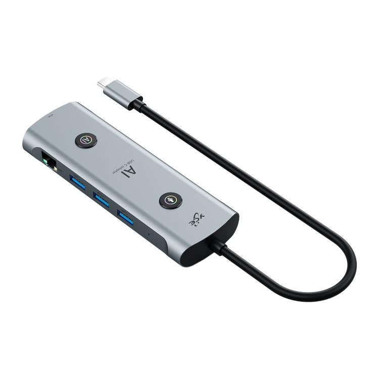 YCE V261C 13 in 1 USB-C / Type-C HUB Adapter AI Docking Station(Grey) - USB HUB by PMC TechLife | Online Shopping South Africa | PMC TechLife | Buy Now Pay Later Mobicred