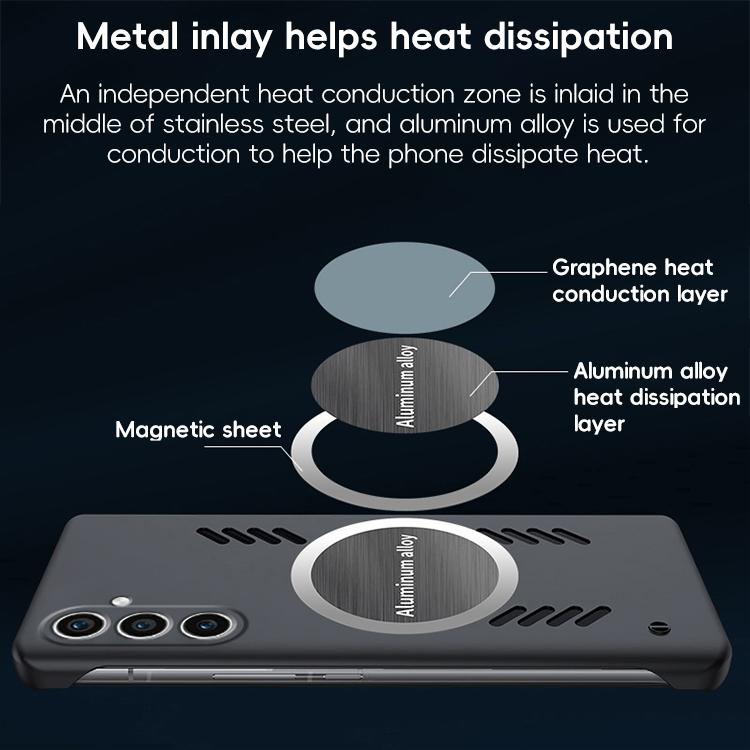 For Samsung Galaxy S25 5G All-inclusive Lens Frameless Graphene Cooling Phone Case(Black) - Galaxy S25 5G Cases by PMC Jewellery | Online Shopping South Africa | PMC Jewellery | Buy Now Pay Later Mobicred