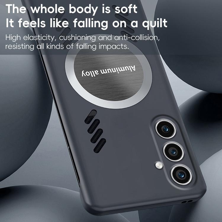 For Samsung Galaxy S25 5G All-inclusive Lens Frameless Graphene Cooling Phone Case(Black) - Galaxy S25 5G Cases by PMC Jewellery | Online Shopping South Africa | PMC Jewellery | Buy Now Pay Later Mobicred