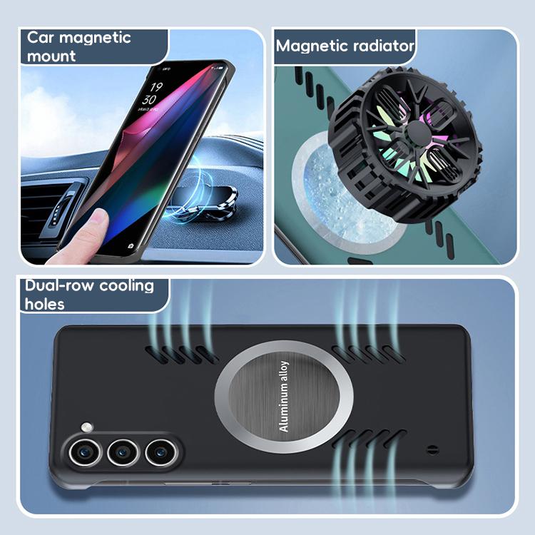 For Samsung Galaxy S23 5G All-inclusive Lens Frameless Graphene Cooling Phone Case(Black) - Galaxy S23 5G Cases by PMc TechLife | Online Shopping South Africa | PMc TechLife | Buy Now Pay Later Mobicred