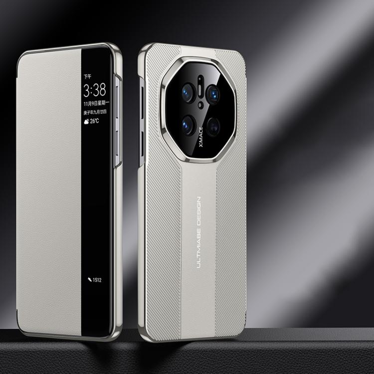 For Huawei Mate 70 Smart View Window Imitation Ultimate Design Phone Case(White) - Huawei Cases by PMC TechLife | Online Shopping South Africa | PMC TechLife | Buy Now Pay Later Mobicred