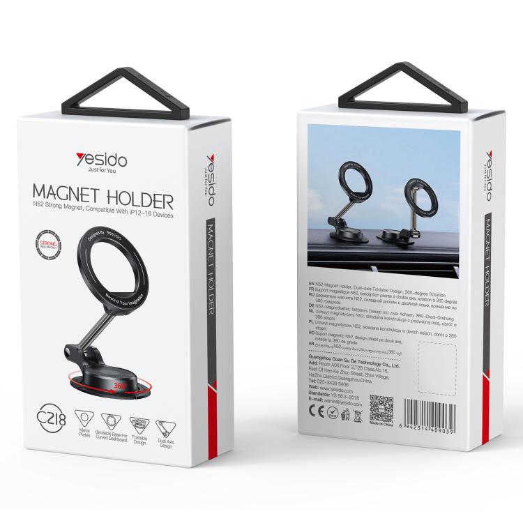 Yesido C218 Car MagSafe Magnetic Mobile Phone Holder(Black) - free shipping - PMc TechLife - Order now!