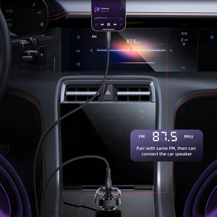 Yesido Y70 Car Bluetooth FM Transmitter(Black) - Bluetooth Car Kits by Yesido | Online Shopping South Africa | PMC TechLife | Buy Now Pay Later Mobicred