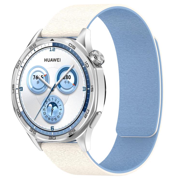 22mm Cloud Wood Grain Silicone Magnetic Watch Band(Antique White Blue) - free shipping - PMc TechLife - Order now!
