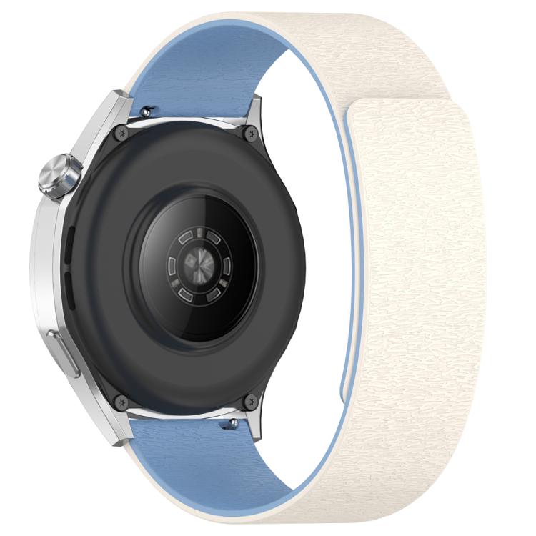 22mm Cloud Wood Grain Silicone Magnetic Watch Band(Antique White Blue) - free shipping - PMc TechLife - Order now!