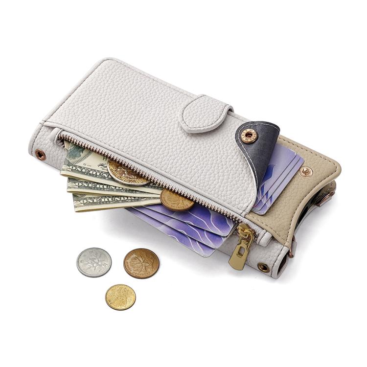 For Google Pixel 6 Pro Crossbody Chain Fishtail Litchi Leather Phone Case(White) - Google Cases by PMC TechLife | Online Shopping South Africa | PMC TechLife | Buy Now Pay Later Mobicred