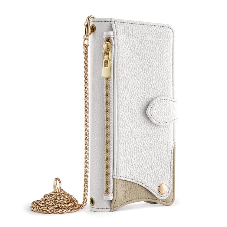 For Infinix Note 40 5G Crossbody Chain Fishtail Litchi Leather Phone Case(White) - Infinix Cases by PMC TechLife | Online Shopping South Africa | PMC TechLife | Buy Now Pay Later Mobicred