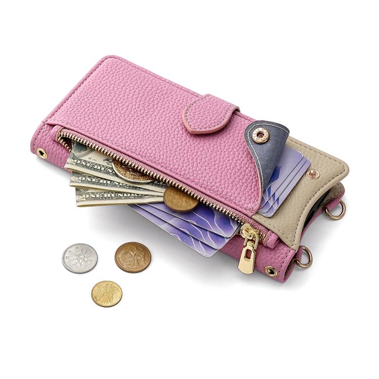 For Itel A50 Crossbody Chain Fishtail Litchi Leather Phone Case(Pink) - More Brand by PMC TechLife | Online Shopping South Africa | PMC TechLife | Buy Now Pay Later Mobicred