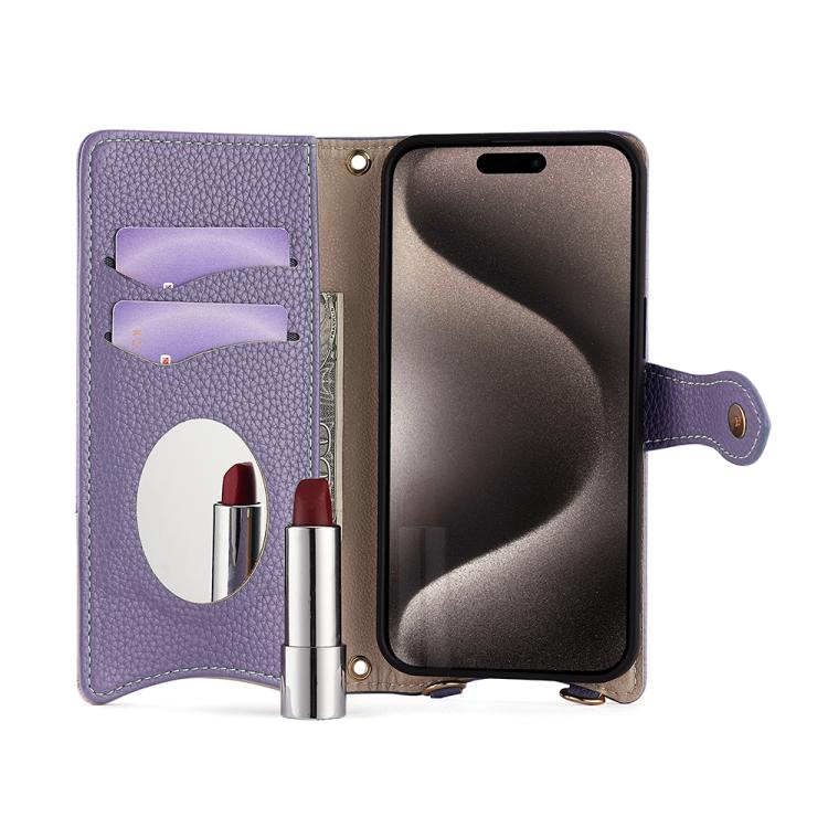 For Itel A50 Crossbody Chain Fishtail Litchi Leather Phone Case(Purple) - free shipping - PMC TechLife - Order now!