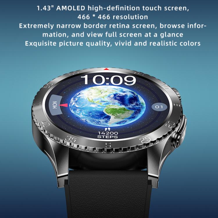 H9 1.43 inch Leather Strap ECG Smart Watch Supports Bluetooth Calls/Smart Voice Assistant(Brown) - free shipping - PMC TechLife - Order now!