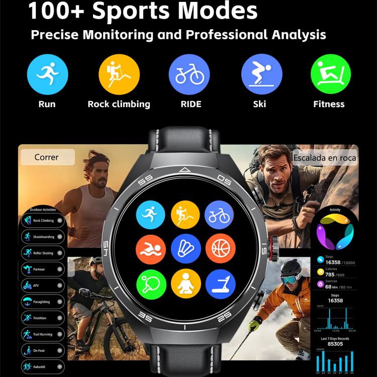 GT97 1.53 inch Round Screen 2 in 1 Bluetooth Earphone Silicone Strap Smart Watch Supports Bluetooth Calls(Silver) - free shipping - PMC TechLife - Order now!