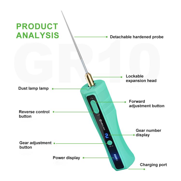 Mijing GR-10 Multifunctional Speed Adjustable OCA Electric Screen Glue Remover - Dust Remove Tool by MIJING | Online Shopping South Africa | PMC TechLife | Buy Now Pay Later Mobicred