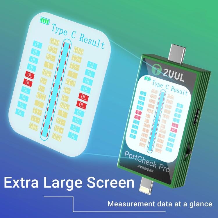 2uul PW31 PortCheck Pro 5V / 2A Type-C / Lighting Interface Automatic Tail Plug Detector - free shipping - PMC TechLife - Order now!