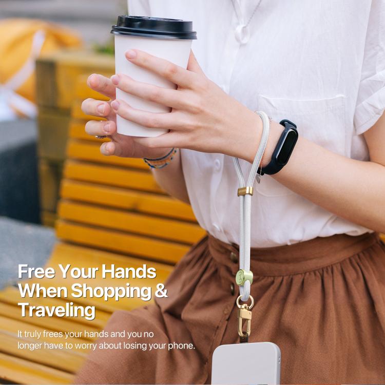 DUX DUCIS Garden Series Tile Pattern Adjustable Short Phone Lanyard(Grey) - Lanyards & Wrist Straps by DUX DUCIS | Online Shopping South Africa | PMc TechLife | Buy Now Pay Later Mobicred