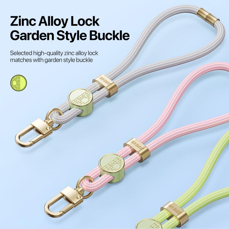 DUX DUCIS Garden Series Tile Pattern Adjustable Short Phone Lanyard(Grey) - Lanyards & Wrist Straps by DUX DUCIS | Online Shopping South Africa | PMc TechLife | Buy Now Pay Later Mobicred