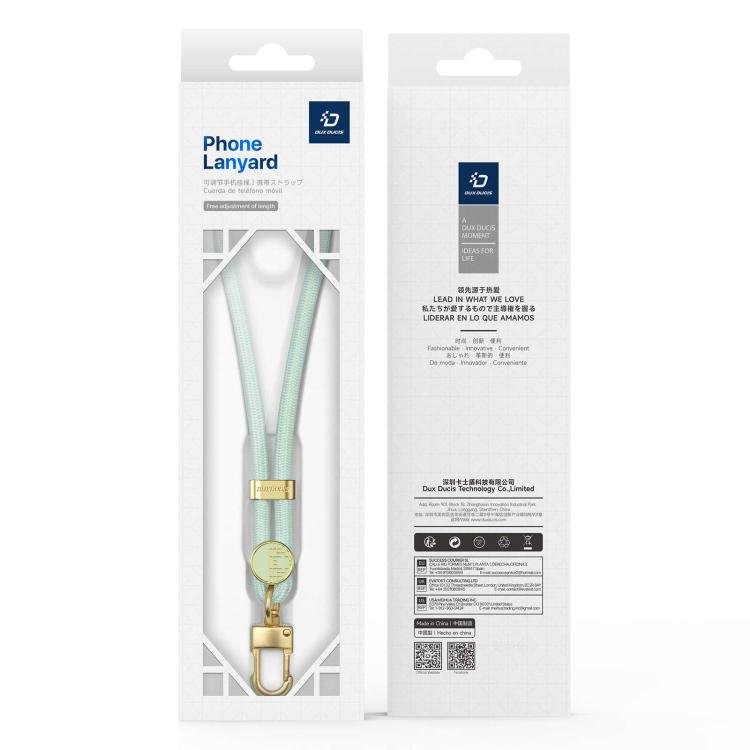 DUX DUCIS Garden Series Tile Pattern Adjustable Short Phone Lanyard(Light Green) - Lanyards & Wrist Straps by DUX DUCIS | Online Shopping South Africa | PMc TechLife | Buy Now Pay Later Mobicred