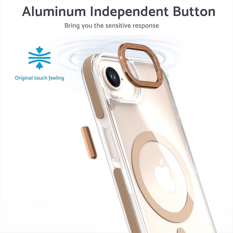 For iPhone 16e Dual-Color Clear Acrylic Hybrid TPU MagSafe Phone Case(Red) - iPhone 16e Cases by PMC TechLife | Online Shopping South Africa | PMC TechLife | Buy Now Pay Later Mobicred