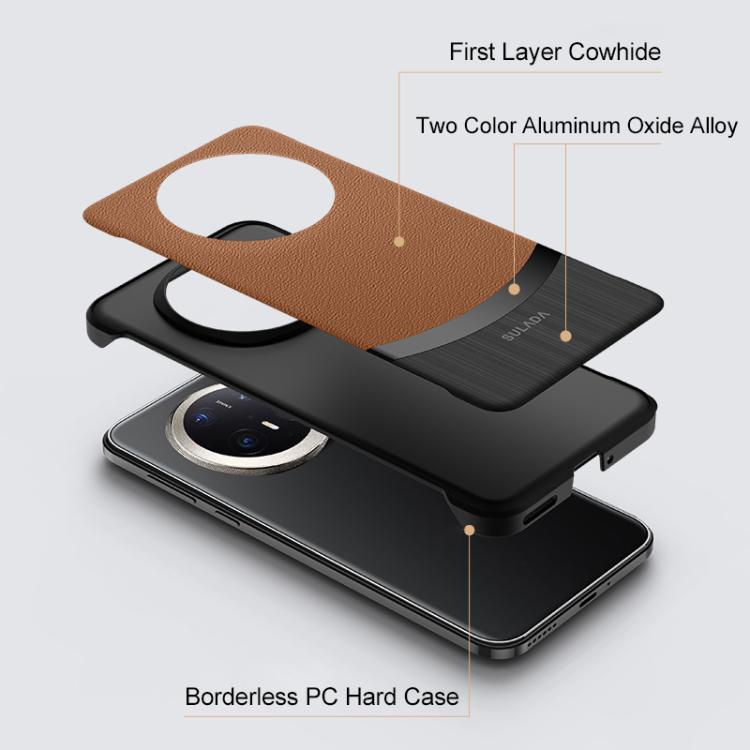 For Huawei Mate 70 SULADA Frameless Top Layer Cowhide Leather Hybrid PC Phone Case(Black) - Huawei Cases by SULADA | Online Shopping South Africa | PMC TechLife | Buy Now Pay Later Mobicred