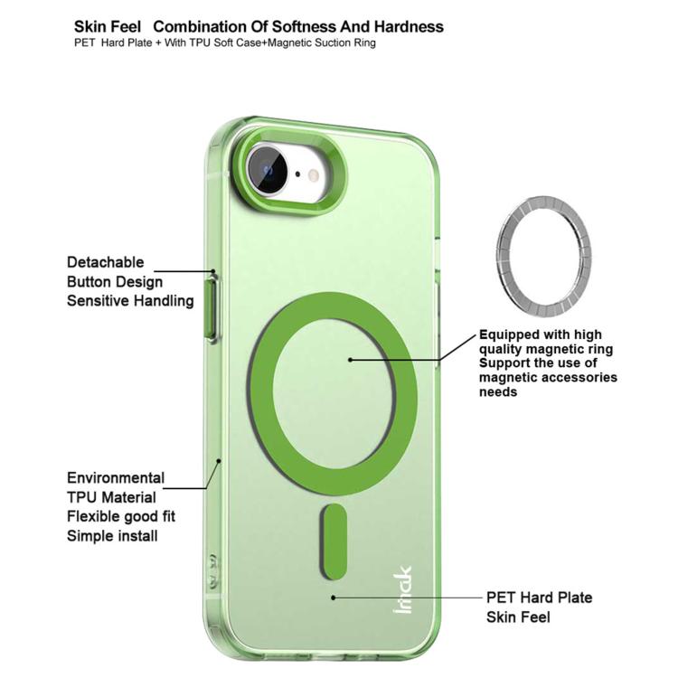 For iPhone 16e IMAK Candy Series Shockproof MagSafe Phone Case(Red) - iPhone 16e Cases by imak | Online Shopping South Africa | PMC TechLife | Buy Now Pay Later Mobicred