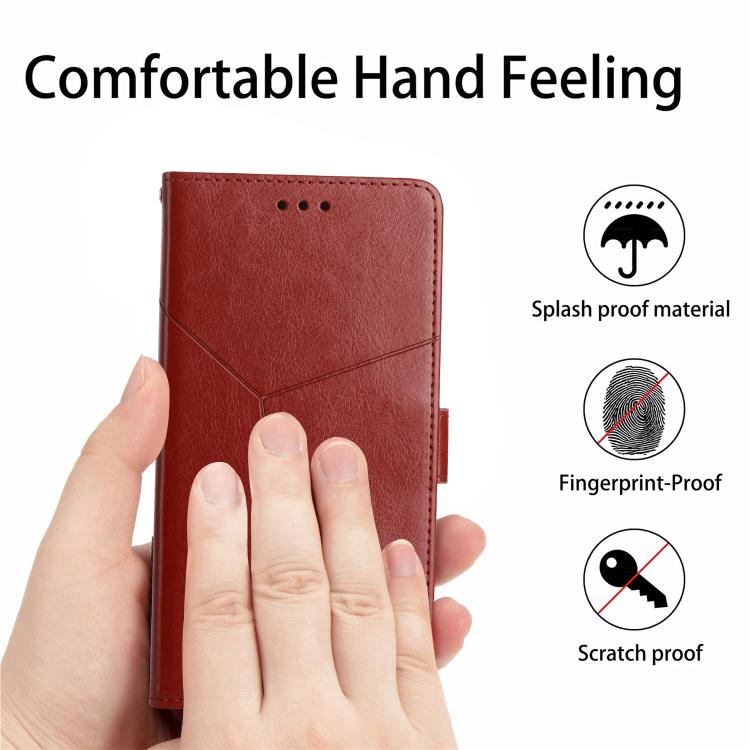 For Tecno Pova 7 Ultra 5G Y-shaped Pattern Flip Leather Phone Case(Brown) - free shipping - PMC TechLife - Order now!