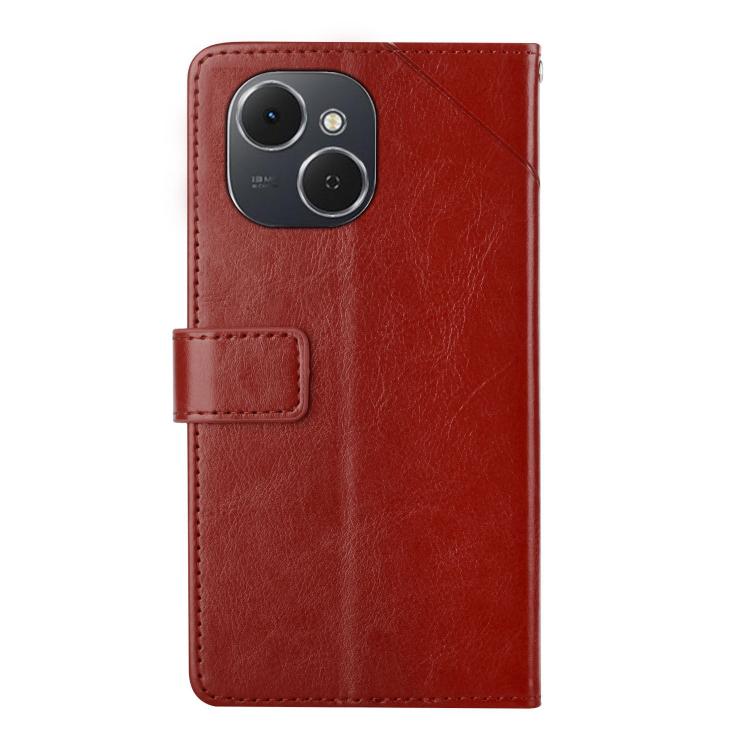 For Tecno Spark 40C Y-shaped Pattern Flip Leather Phone Case(Brown) - free shipping - PMC TechLife - Order now!