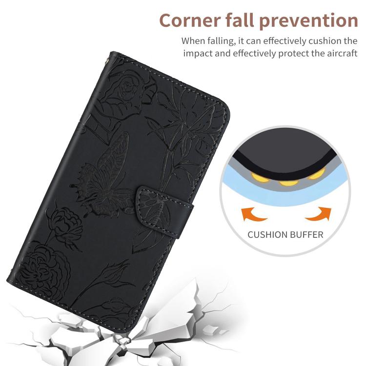 For Tecno Spark 40C Skin Feel Butterfly Embossed Flip Leather Phone Case(Black) - free shipping - PMC TechLife - Order now!