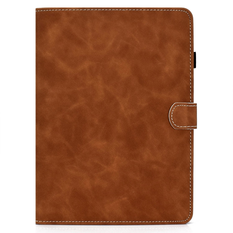 For iPad Air 2022 / 2020 10.9 Cowhide Texture Horizontal Flip Leather Case with Holder & Card Slots & Sleep / Wake-up Function(Brown) - free shipping - PMC TechLife - Order now!