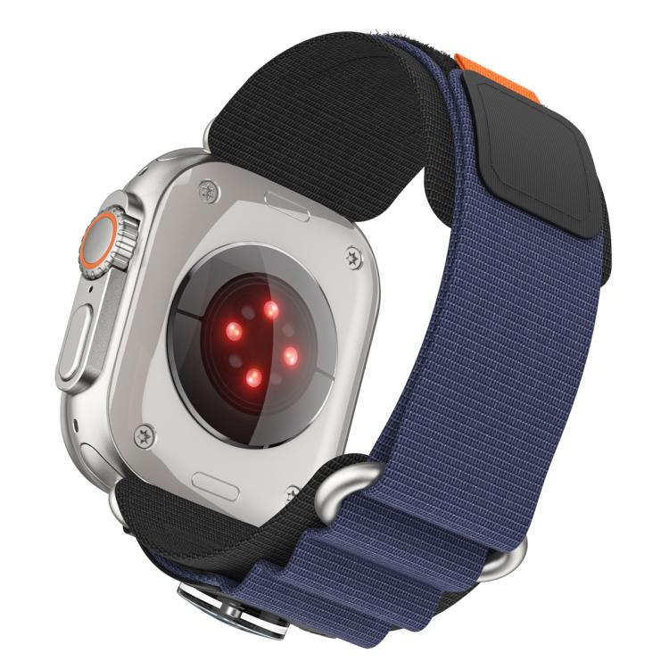 For Apple Watch 42mm / 41mm / 40mm / 38mm Compass Nylon Loop Watch Band(Black Blue) - free shipping - PMc TechLife - Order now!