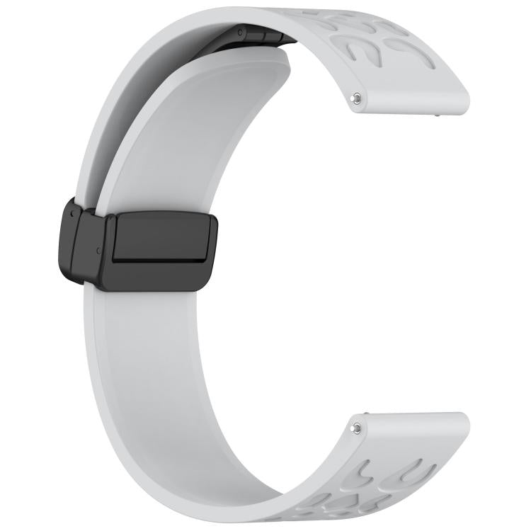 22mm Kalebol Universal Leopard Print Magnetic Folding Buckle Silicone Strap(Light Grey) - free shipping - PMc TechLife - Order now!