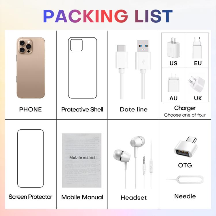 A88 / i16 Pro Max, 2GB+16GB, 6.6 inch Android 8.1 MTK6580A Quad Core, OTG, Network: 3G, Dual SIM, Plug:US Plug(Titanium Black) - free shipping - PMc TechLife - Order now!