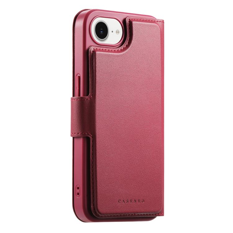 For iPhone 16e CaseNeo Finger Grip Strap MagSafe Leather Phone Case(Red) - free shipping - PMc TechLife - Order now!
