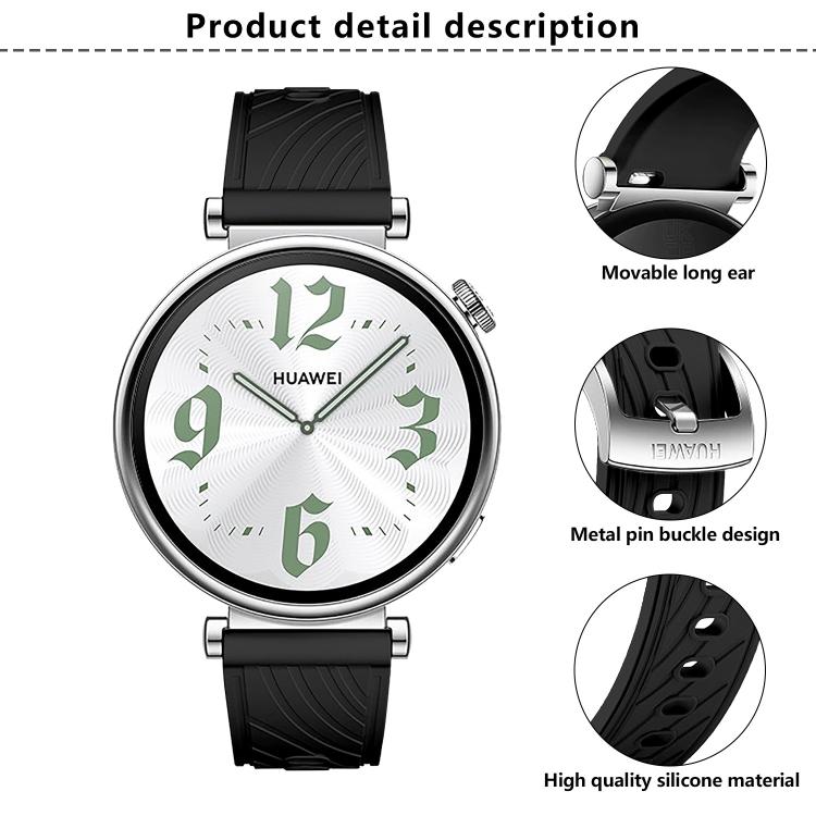 Kalebol 18mm Universal Textured Silicone Silver Buckle Strap(White) - 18mm Bands by Kalebol | Online Shopping South Africa | PMc TechLife | Buy Now Pay Later Mobicred