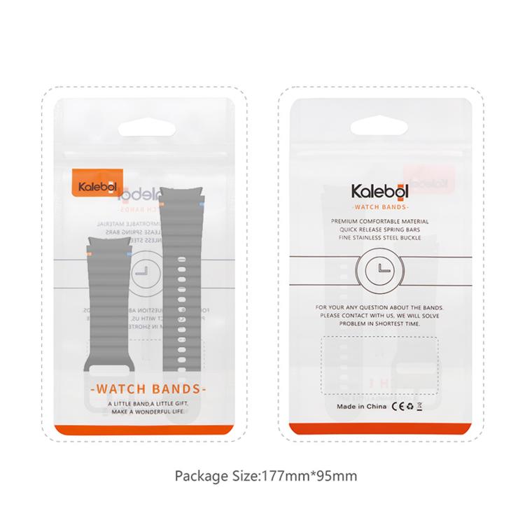 For Samsung Galaxy Watch 7  / 6 / 5 / 4 Kalebol Wave Stitching Silicone Watch Band(Space Grey) - free shipping - PMc TechLife - Order now!