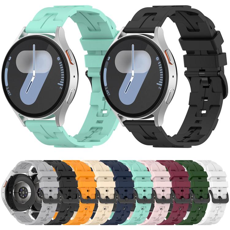 20mm Kalebol Solid Color Black Buckle Round Tail Silicone Watch Band(White) - 20mm Bands by Kalebol | Online Shopping South Africa | PMc TechLife | Buy Now Pay Later Mobicred