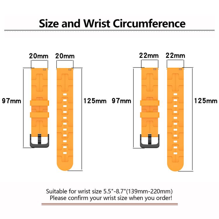 20mm Kalebol Solid Color Black Buckle Round Tail Silicone Watch Band(White) - 20mm Bands by Kalebol | Online Shopping South Africa | PMc TechLife | Buy Now Pay Later Mobicred