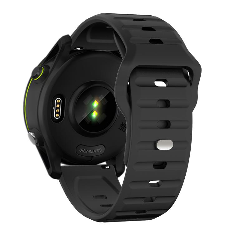 20mm Kalebol Wave Pattern Studded Buckle Silicone Watch Band(Black) - 20mm Bands by Kalebol | Online Shopping South Africa | PMc TechLife | Buy Now Pay Later Mobicred