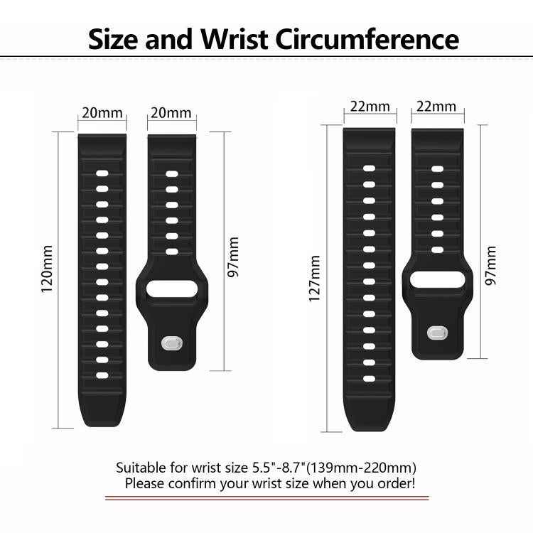 20mm Kalebol Wave Pattern Studded Buckle Silicone Watch Band(Army Green) - free shipping - PMc TechLife - Order now!