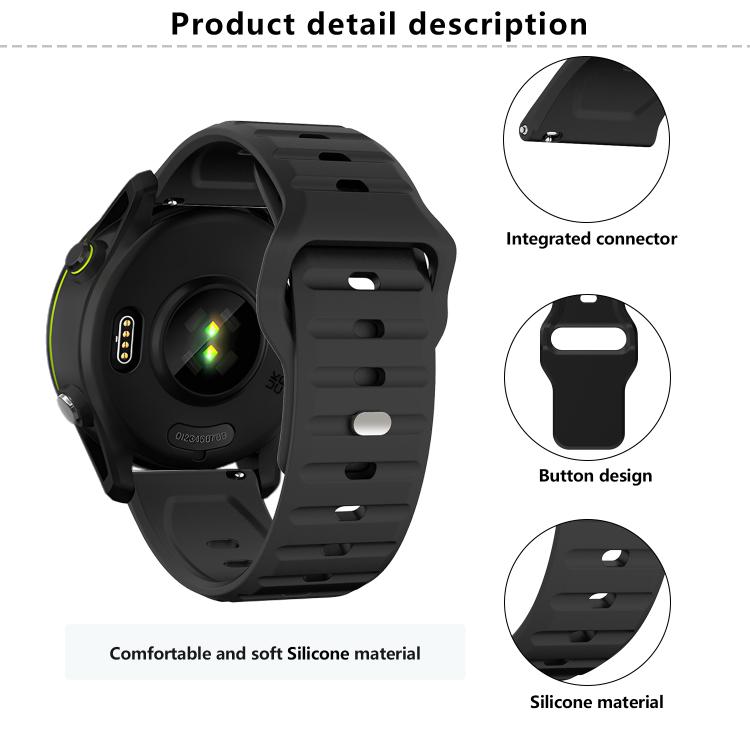 22mm Kalebol Wave Pattern Studded Buckle Silicone Watch Band(Teal) - 22mm Bands by Kalebol | Online Shopping South Africa | PMc TechLife | Buy Now Pay Later Mobicred