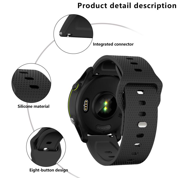 22mm Kalebol Dot Studded Buckle Silicone Watch Band(White) - 22mm Bands by Kalebol | Online Shopping South Africa | PMc TechLife | Buy Now Pay Later Mobicred