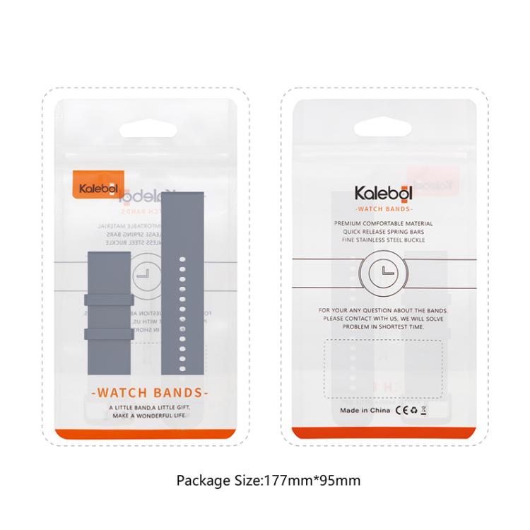 22mm Kalebol Round Tail Silicone Watch Band(White) - 22mm Bands by Kalebol | Online Shopping South Africa | PMc TechLife | Buy Now Pay Later Mobicred