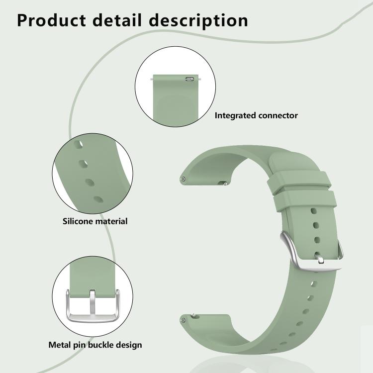 20mm Kalebol Round Tail Silicone Watch Band(Lake Blue) - free shipping - PMc TechLife - Order now!