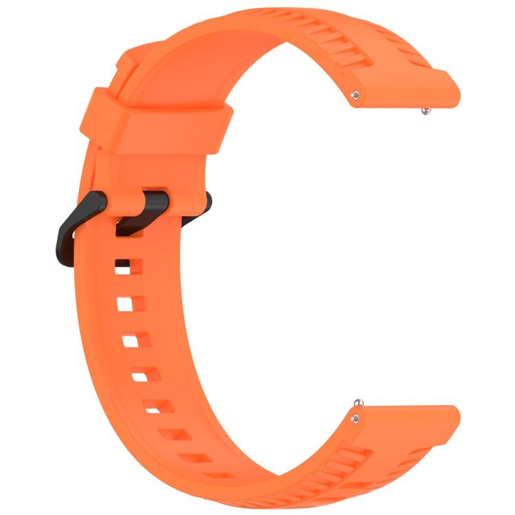 22mm Kalebol Black Buckle Tire Pattern Silicone Watch Band(Orange) - free shipping - PMc TechLife - Order now!