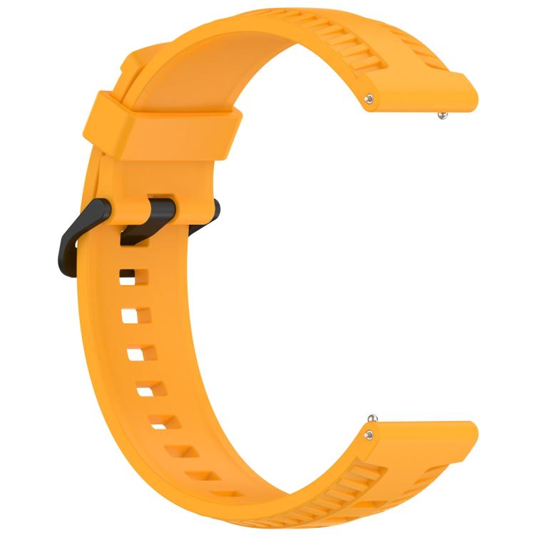 22mm Kalebol Black Buckle Tire Pattern Silicone Watch Band(Yellow) - free shipping - PMc TechLife - Order now!