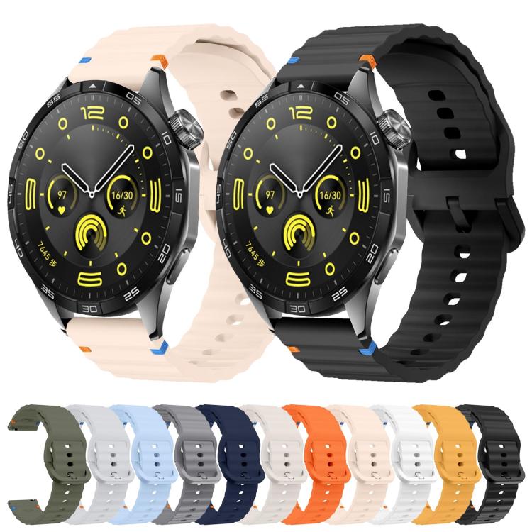 20mm Kalebol Wave Stitch Silicone Watch Band(Midnight Blue) - free shipping - PMc TechLife - Order now!