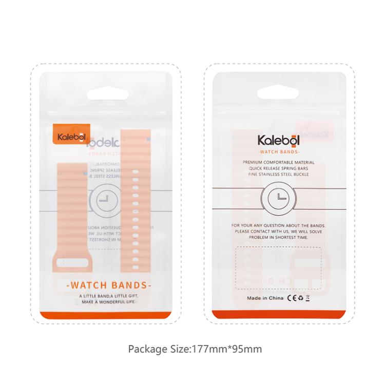 20mm Kalebol Wave Stitch Silicone Watch Band(Light Grey) - 20mm Bands by Kalebol | Online Shopping South Africa | PMc TechLife | Buy Now Pay Later Mobicred