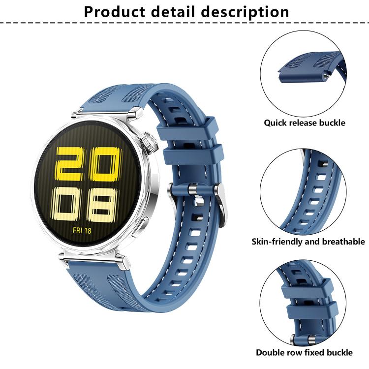 18mm Kalebol Composite Silicone Watch Band(Dark Blue) - 18mm Bands by Kalebol | Online Shopping South Africa | PMc TechLife | Buy Now Pay Later Mobicred